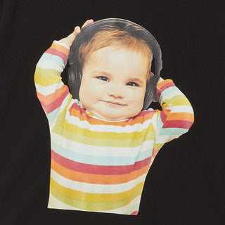 BABY FACE STRIPE HEADSET SLEEVE T-SHIRT BLACK
(DOMESTIC DUTY FREE EXCLUSIVE)