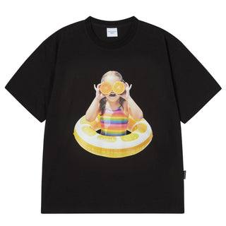 BABY FACE ORANGE TUBE SLEEVE T-SHIRT BLACK
(DOMESTIC DUTY FREE EXCLUSIVE)