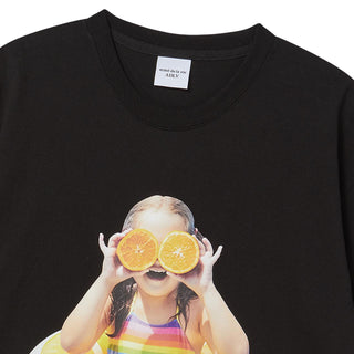 BABY FACE ORANGE TUBE SLEEVE T-SHIRT BLACK
(DOMESTIC DUTY FREE EXCLUSIVE)