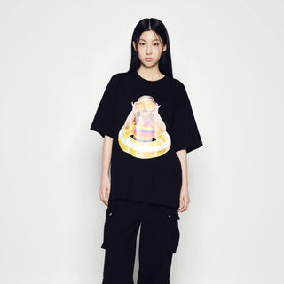 BABY FACE ORANGE TUBE SLEEVE T-SHIRT BLACK
(DOMESTIC DUTY FREE EXCLUSIVE)
