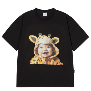 BABY FACE GIRAFFE BABY SLEEVE T-SHIRT BLACK
(DOMESTIC DUTY FREE EXCLUSIVE)