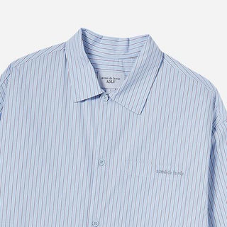 STRIPE SET-UP LOOSE FIT SHIRTS BLUE
