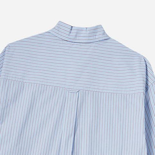 STRIPE SET-UP LOOSE FIT SHIRTS BLUE