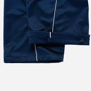 ONE POINT LOGO COLORING WIDE TRACK PANTS NAVY