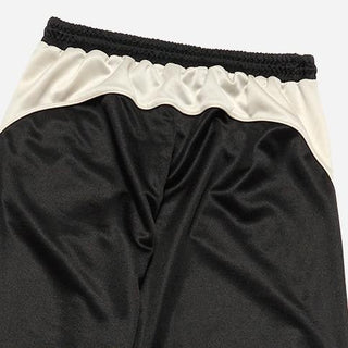 ONE POINT LOGO COLORING WIDE TRACK PANTS BLACK