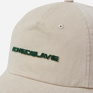 TUFT EMBROIDERY LOGO BALL CAP LIGHT BEIGE