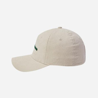 TUFT EMBROIDERY LOGO BALL CAP LIGHT BEIGE