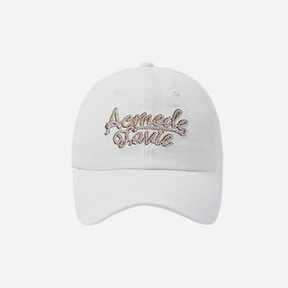 ROPE EMBROIDERY LOGO BALL CAP IVORY