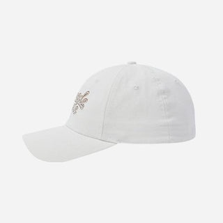 ROPE EMBROIDERY LOGO BALL CAP IVORY