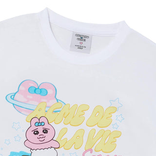 WOMAN SURFING OPANCHU STANDARD SHORT SLEEVE T-SHIRT WHITE