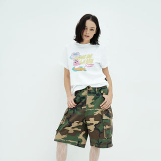 WOMAN SURFING OPANCHU STANDARD SHORT SLEEVE T-SHIRT WHITE