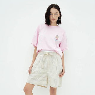 TANNING OPANCHU BASIC LOGO SHORT SLEEVE T-SHIRT PINK
