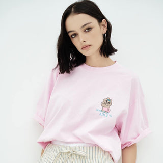 TANNING OPANCHU BASIC LOGO SHORT SLEEVE T-SHIRT PINK