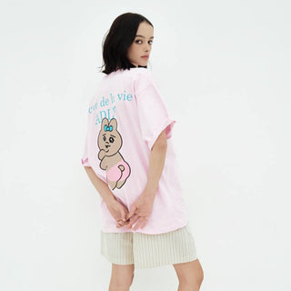 TANNING OPANCHU BASIC LOGO SHORT SLEEVE T-SHIRT PINK