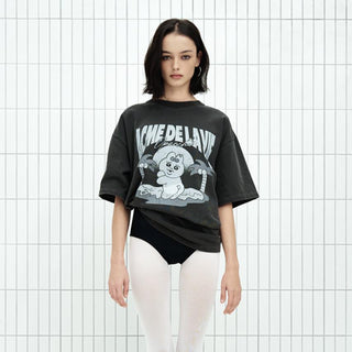 BEACH OPANCHU PIGMENT SHORT SLEEVE T-SHIRT CHARCOAL