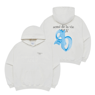 FUZZY NEW SYMBOL LOGO HOODIE CREAM