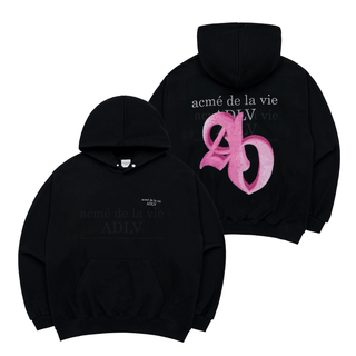 FUZZY NEW SYMBOL LOGO HOODIE BLACK