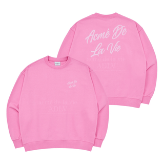 SCRIPT LOGO PRINTING SWEAT SHIRT PINK