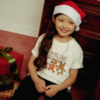 KIDS AC BEAR FRIEND X-MAS SHORT SLEEVE T-SHIRT WHITE