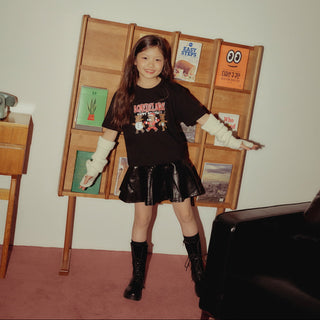 KIDS AC BEAR FRIEND X-MAS SHORT SLEEVE T-SHIRT BLACK