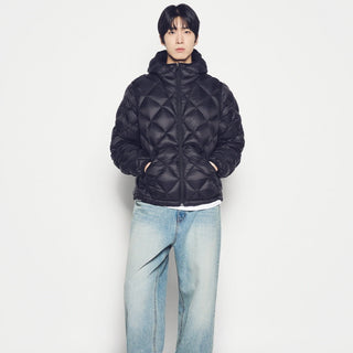 LIGHTWEIGHT QUILTED DUCK DOWN JACKET BLACK