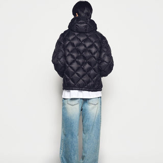 LIGHTWEIGHT QUILTED DUCK DOWN JACKET BLACK