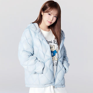 LIGHTWEIGHT QUILTED DUCK DOWN JACKET SKY BLUE