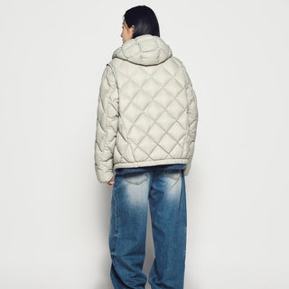 LIGHTWEIGHT QUILTED DUCK DOWN JACKET LIGHT GRAY