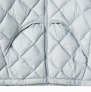 LIGHTWEIGHT QUILTED DUCK DOWN JACKET SKY BLUE