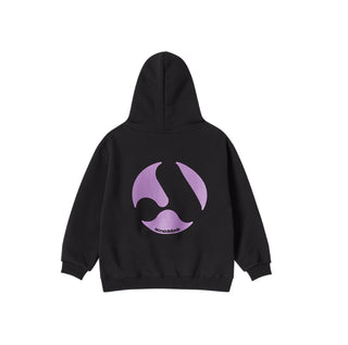 KIDS A SYMBOL CIRCLE HOODIE ZIP UP BLACK