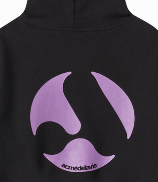 KIDS A SYMBOL CIRCLE HOODIE ZIP UP BLACK