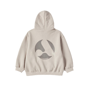 KIDS A SYMBOL CIRCLE HOODIE ZIP UP ESSENTIAL BEIGE