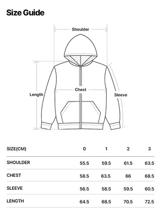 BASIC LOGO WITH LINE FRIENDS HOODIE ZIP UP BLACK