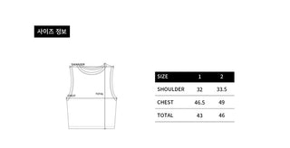 BASIC LOGO WOMAN CROP SLEEVELESS BLACK