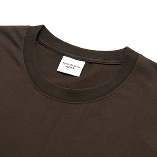 UPSIDE DOWN BASIC LOGO SHORT SLEEVE T-SHIRT BROWN