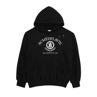 LAUREL A LOGO EMBLEM HOODIE BLACK