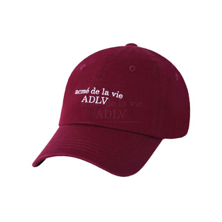 BASIC SMALL LOGO BALL CAP WINE