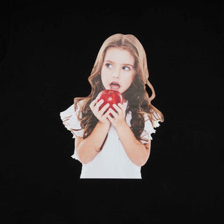 BABY FACE APPLE GIRL SHORT SLEEVE T-SHIRT BLACK