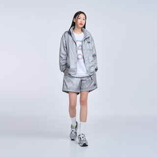 ADLV GLOSSY WOVEN SET UP SHORT PANTS GREY