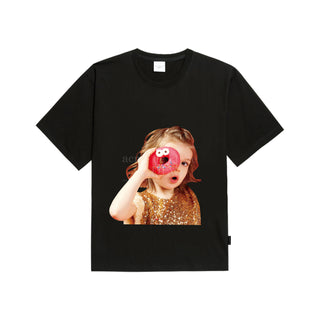 ADLV BABY FACE SHORT SLEEVE T-SHIRT BLACK DONUTS 4