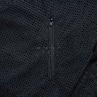 SYMBOL NEEDLEWORK MESH JACKET BLACK