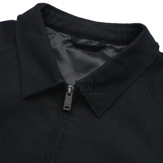 SYMBOL LOGO RIVET COTTON BLOUSON JACKET BLACK