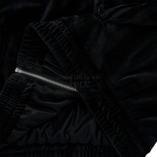 NEW SYMBOL LOGO VELOUR SET UP JACKET BLACK