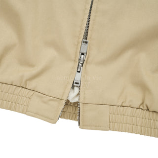 SYMBOL LOGO RIVET COTTON BLOUSON JACKET BEIGE