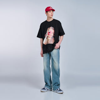 ADLV BABY FACE SHORT SLEEVE T-SHIRT BLACK DONUTS 4