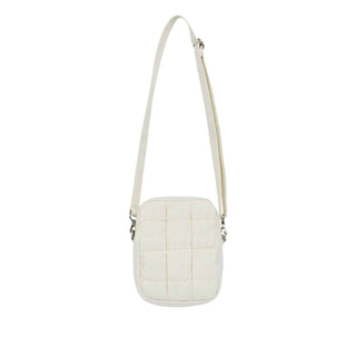 NEW SYMBOL RIVET QUILTING MINI CROSS BAG IVORY