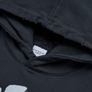 CYL4AS CREATURE DESTROYED HOODIE CHARCOAL