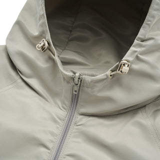 SYMBOL PUCKERING WINDBREAKER JACKET BEIGE