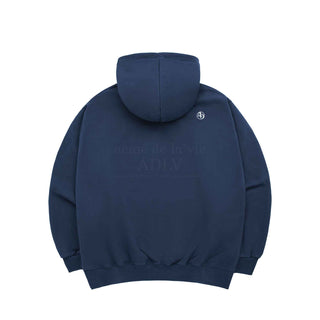 CIRCLE SYMBOL RIVET HOODIE NAVY