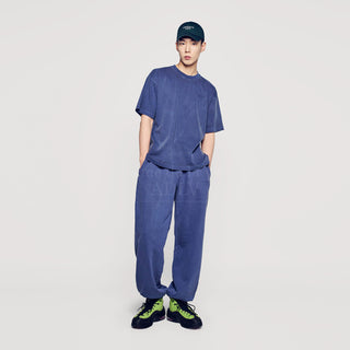 BASIC LOGO PIGMENT WASHING PANTS NAVY